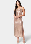 Sophisticated Cowl Neck Evening Dress/Maxi Dress