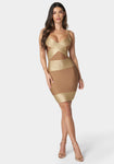 Colorblocking Bandage Dress