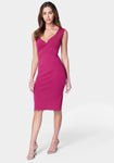 V-neck Cocktail Plunging Neck Bandage Dress