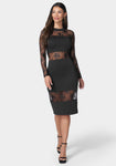 Sophisticated Fitted Evening Dress/Midi Dress