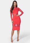 Sophisticated Fitted Evening Dress/Midi Dress