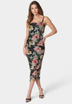 Mesh Summer Tube Floral Print Dress