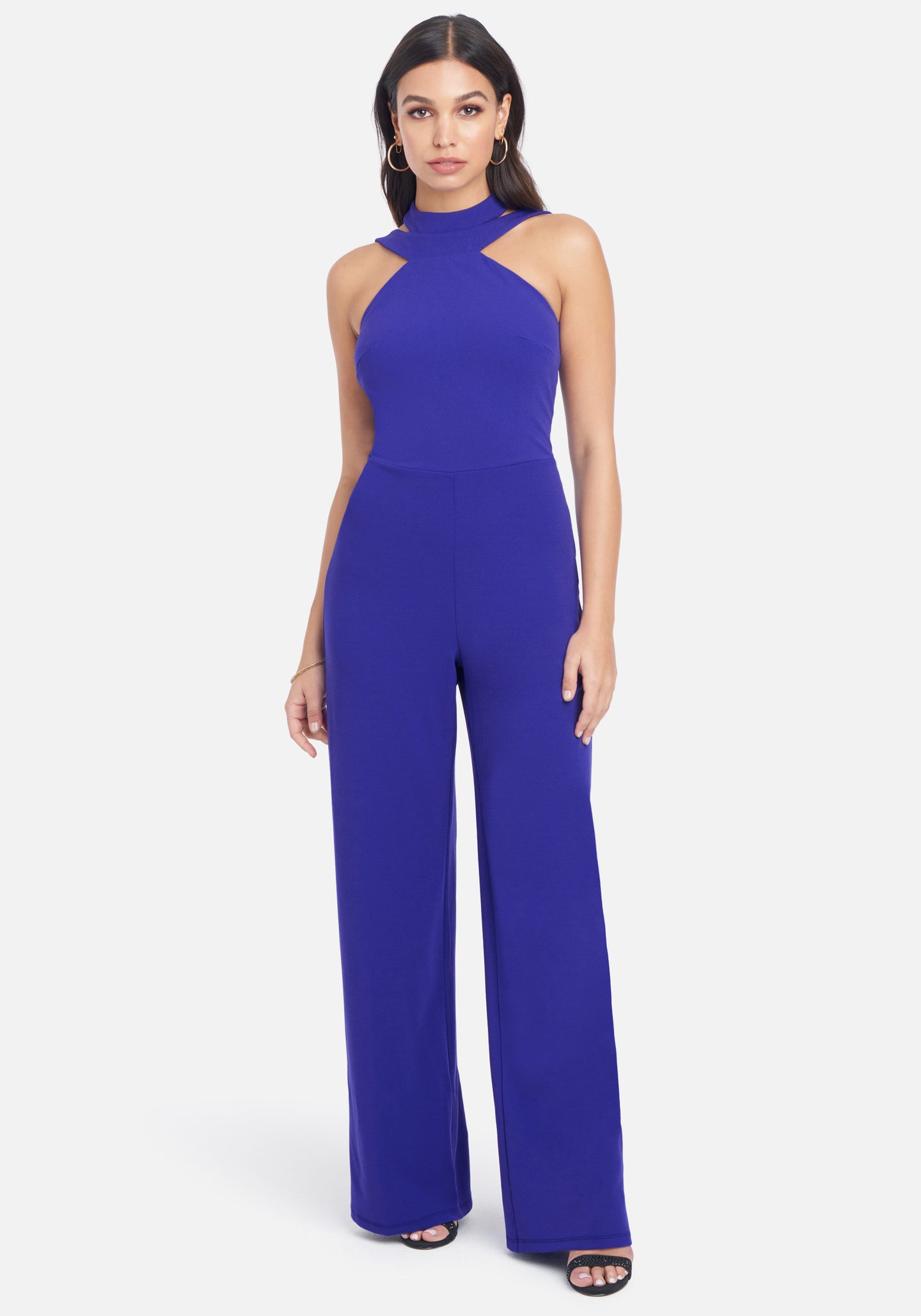 Wide Leg Halter Jumpsuit | bebe