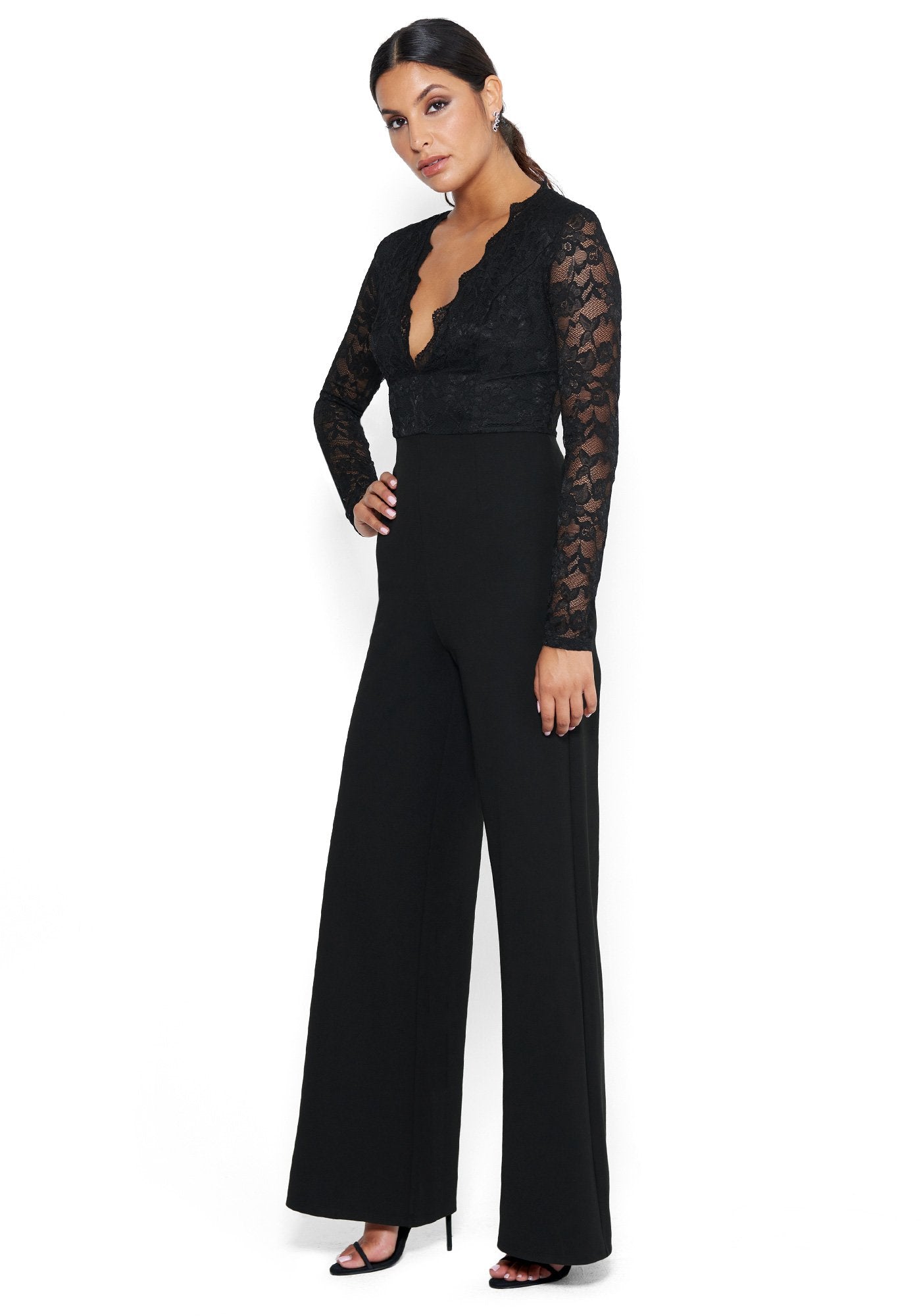 Lace Bodice Jumpsuit | bebe