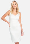 V-neck Fitted Dress by Bebe