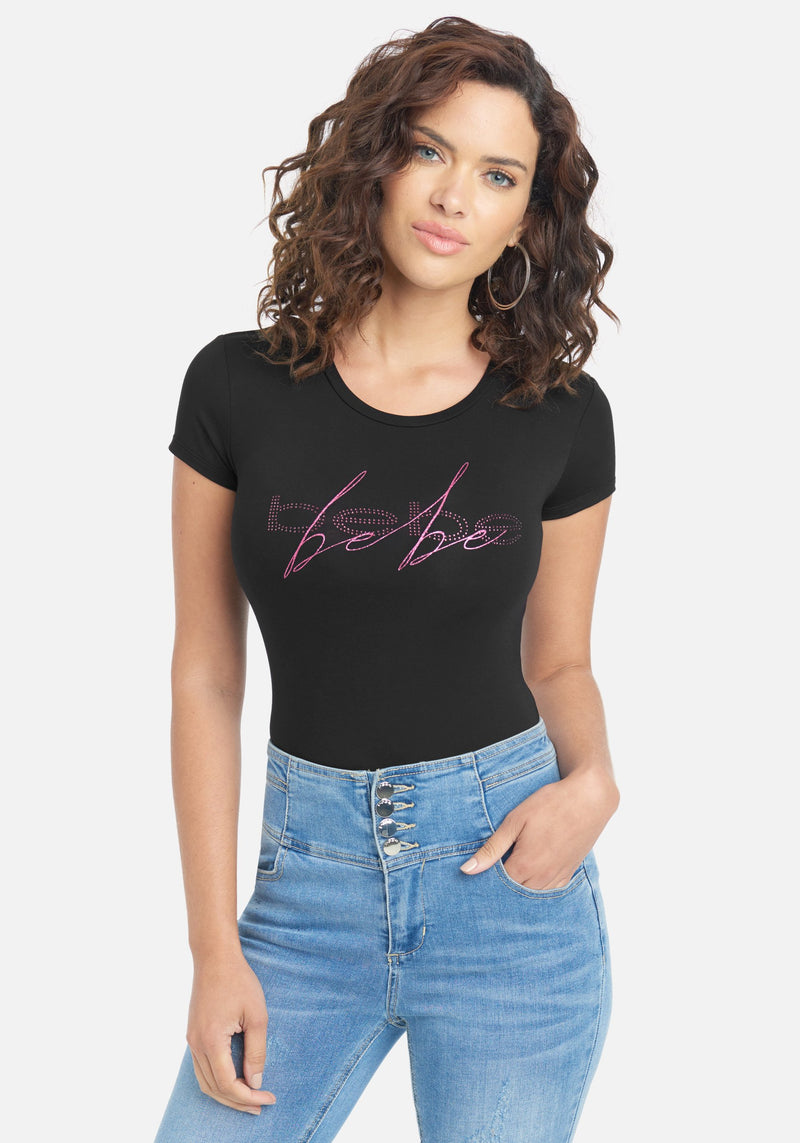 Bebe Logo Jersey Tee Bebe