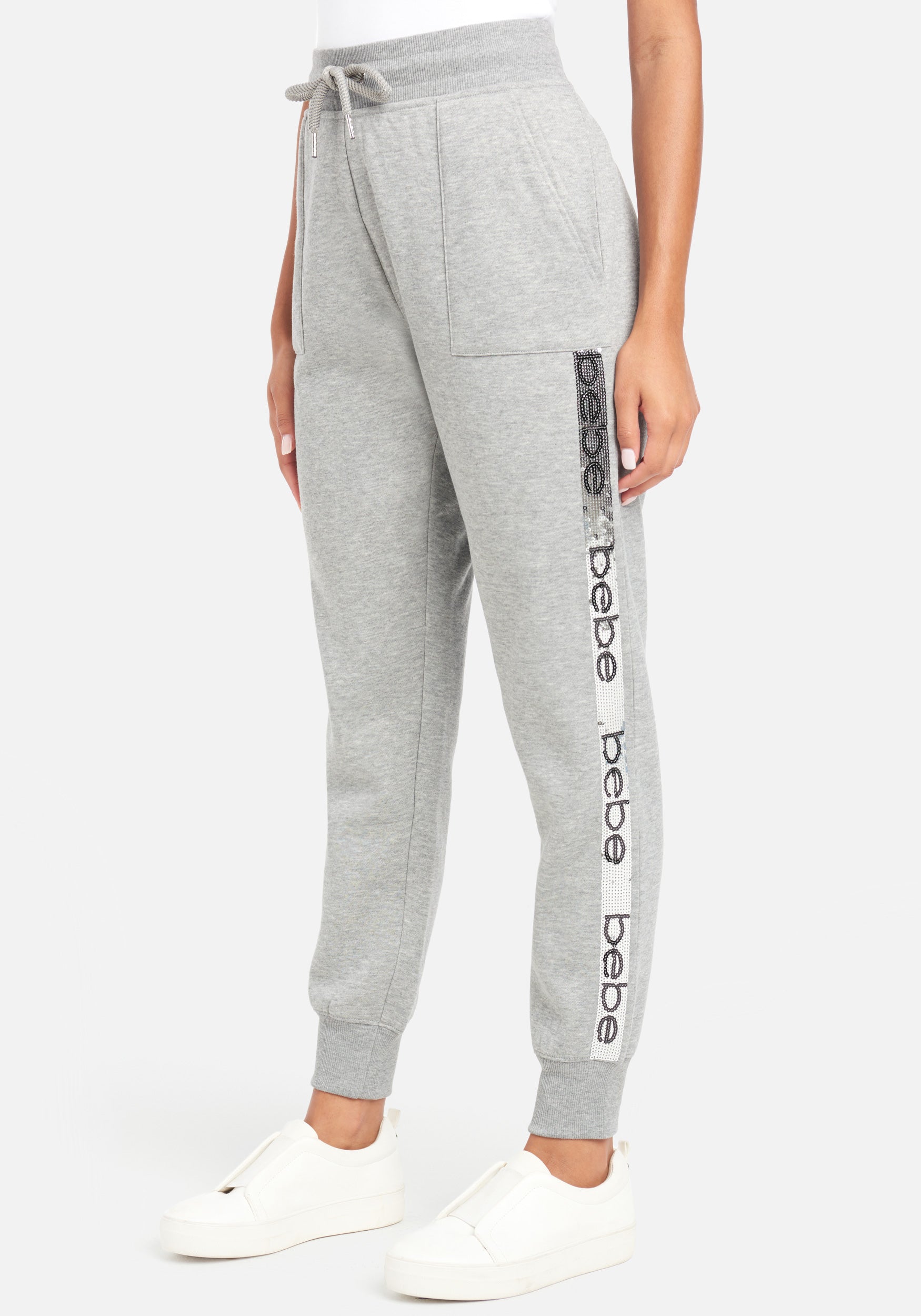  -Bebe Sequin Stripe Jogger