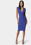 V-neck Stretchy Bandage Dress by Bebe