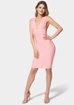 Sexy V-neck Stretchy Bandage Dress by Bebe