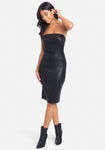 Sexy Strapless Tube Midi Dress