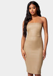 Sexy Strapless Tube Midi Dress