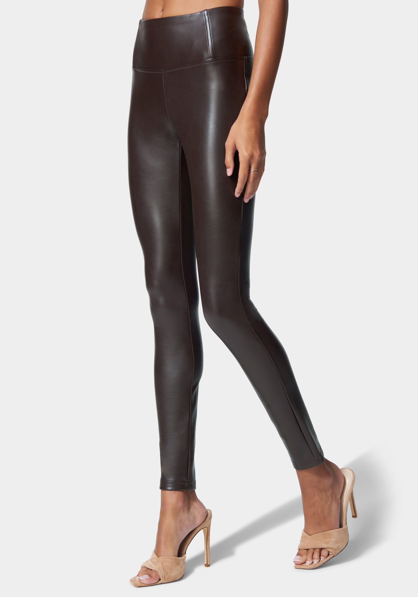  -High Waist Vegan Leather Legging