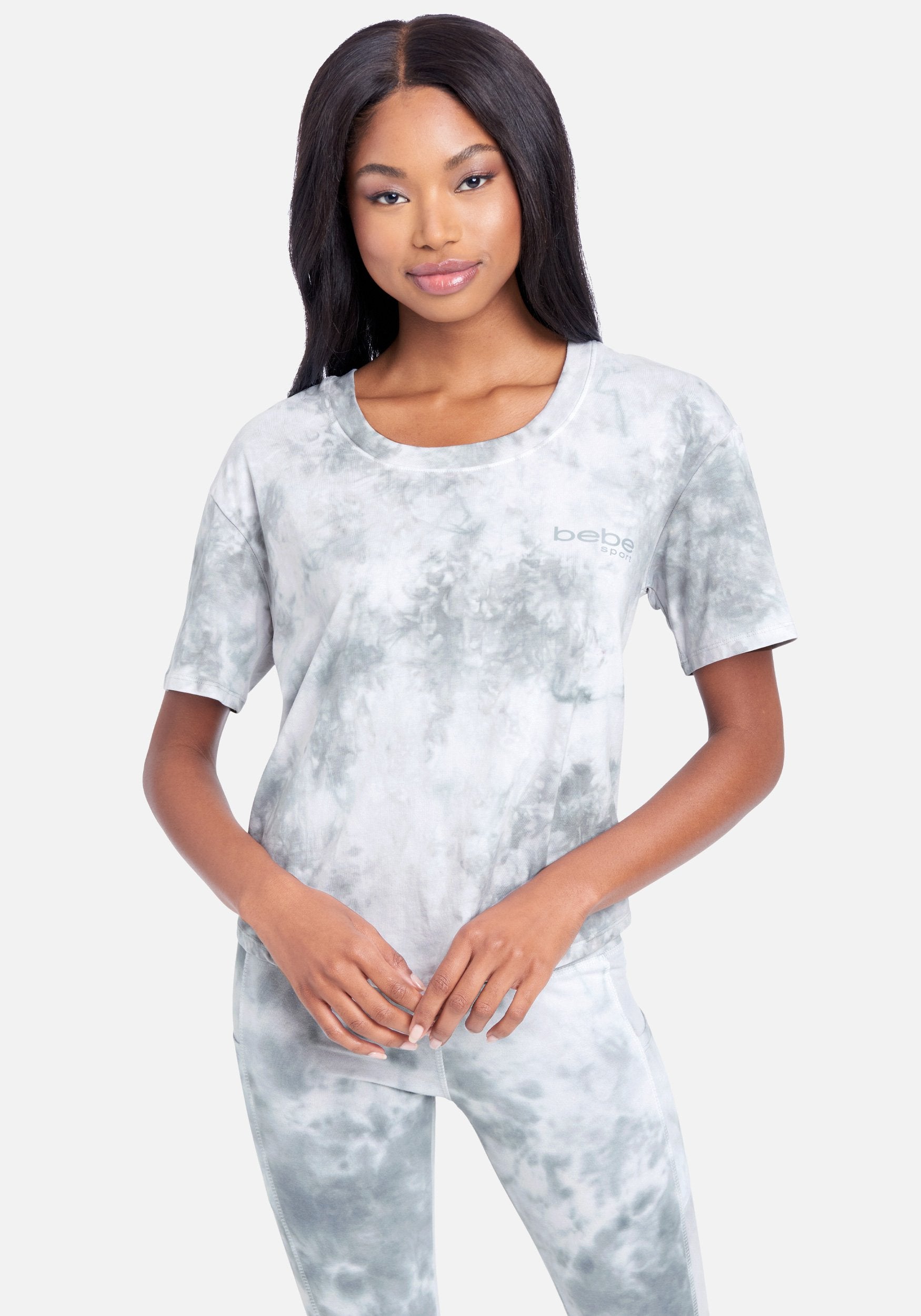  Apparel > Bottoms > Leggings-Bebe Sport Tie Dye Tee