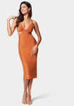 Tall Sexy V-neck Cutout Fitted Dress by Bebe