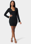 Short Ribbed Bodycon Dress