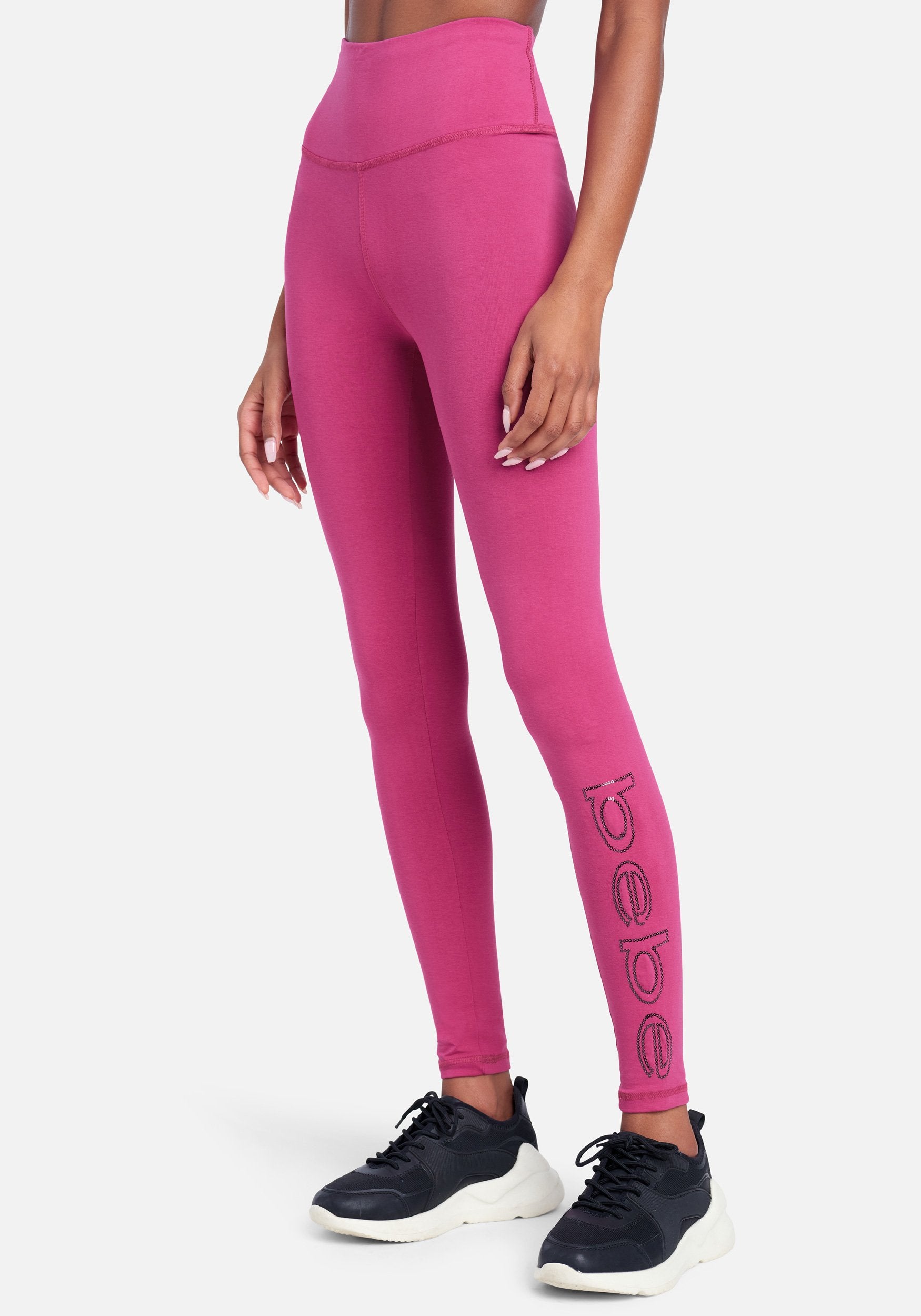  Apparel > Bottoms > Leggings-Bebe Sport Sequin Logo Legging