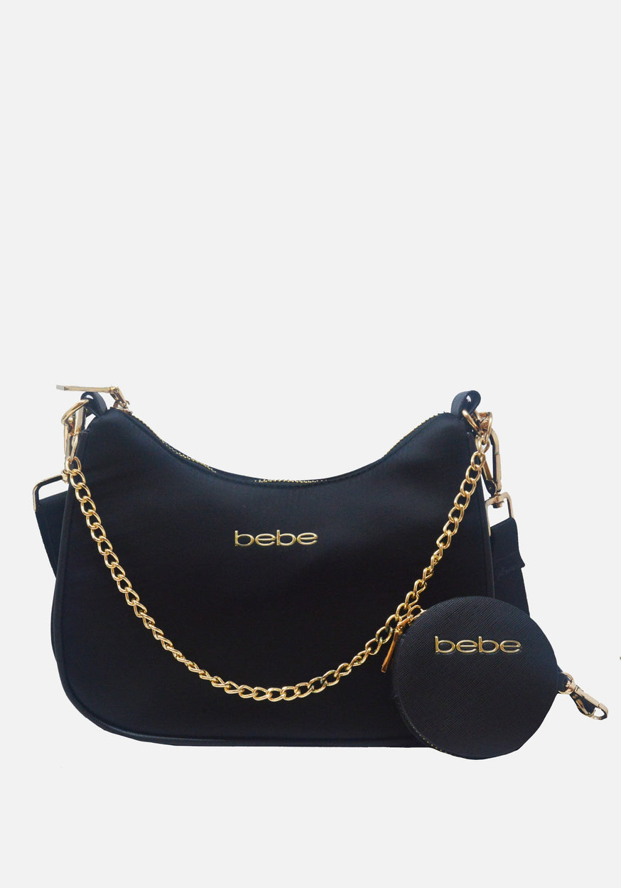 Trendy Bebe Logo Crossbody Chic Faux Leather Luxe Designer Handbags