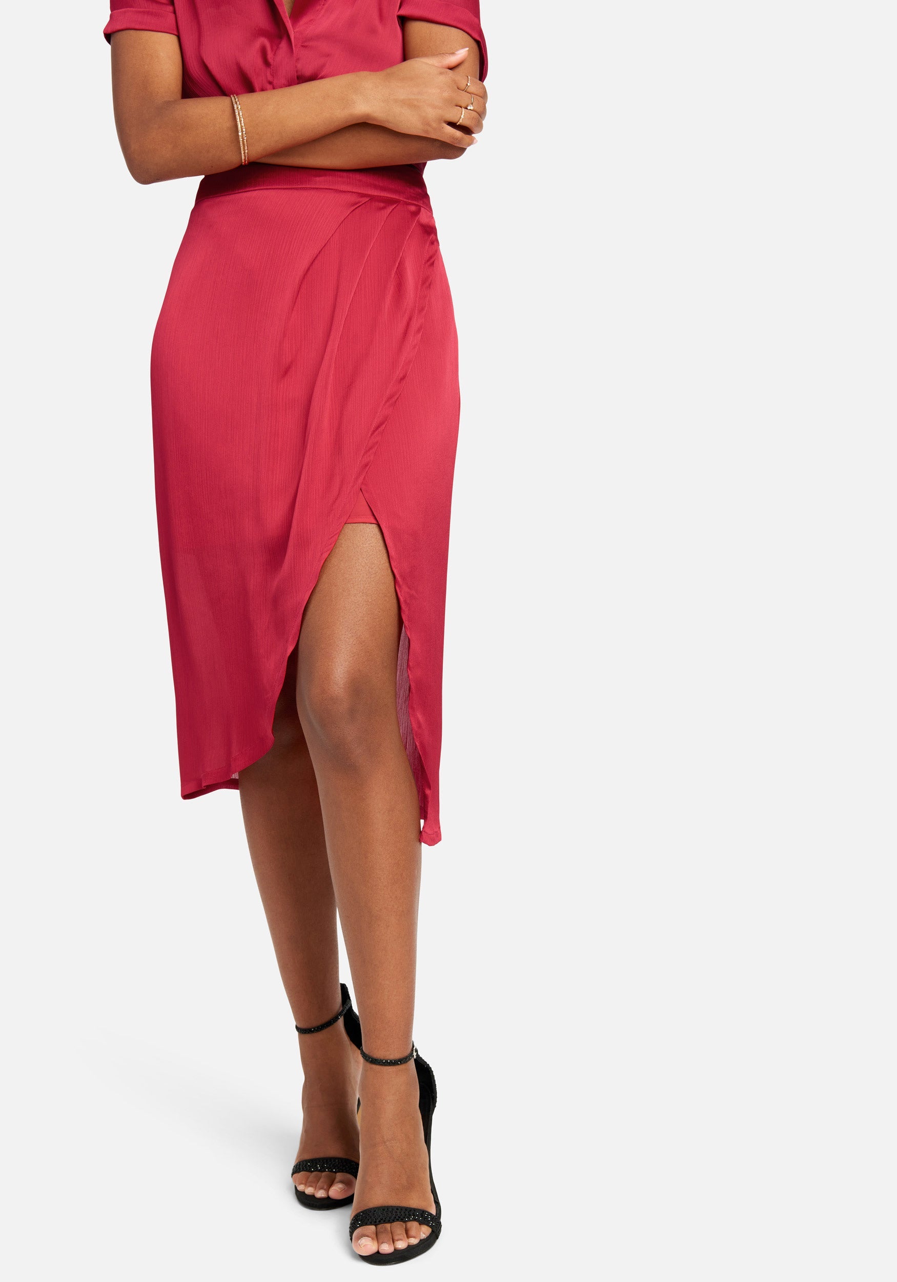  Apparel > Bottoms > Leggings-Yoryu Faux Wrap Skirt