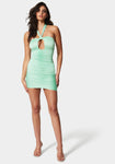 Short Keyhole Halter Beach Dress