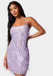 Sequined Lace-Up Dress by Bebe
