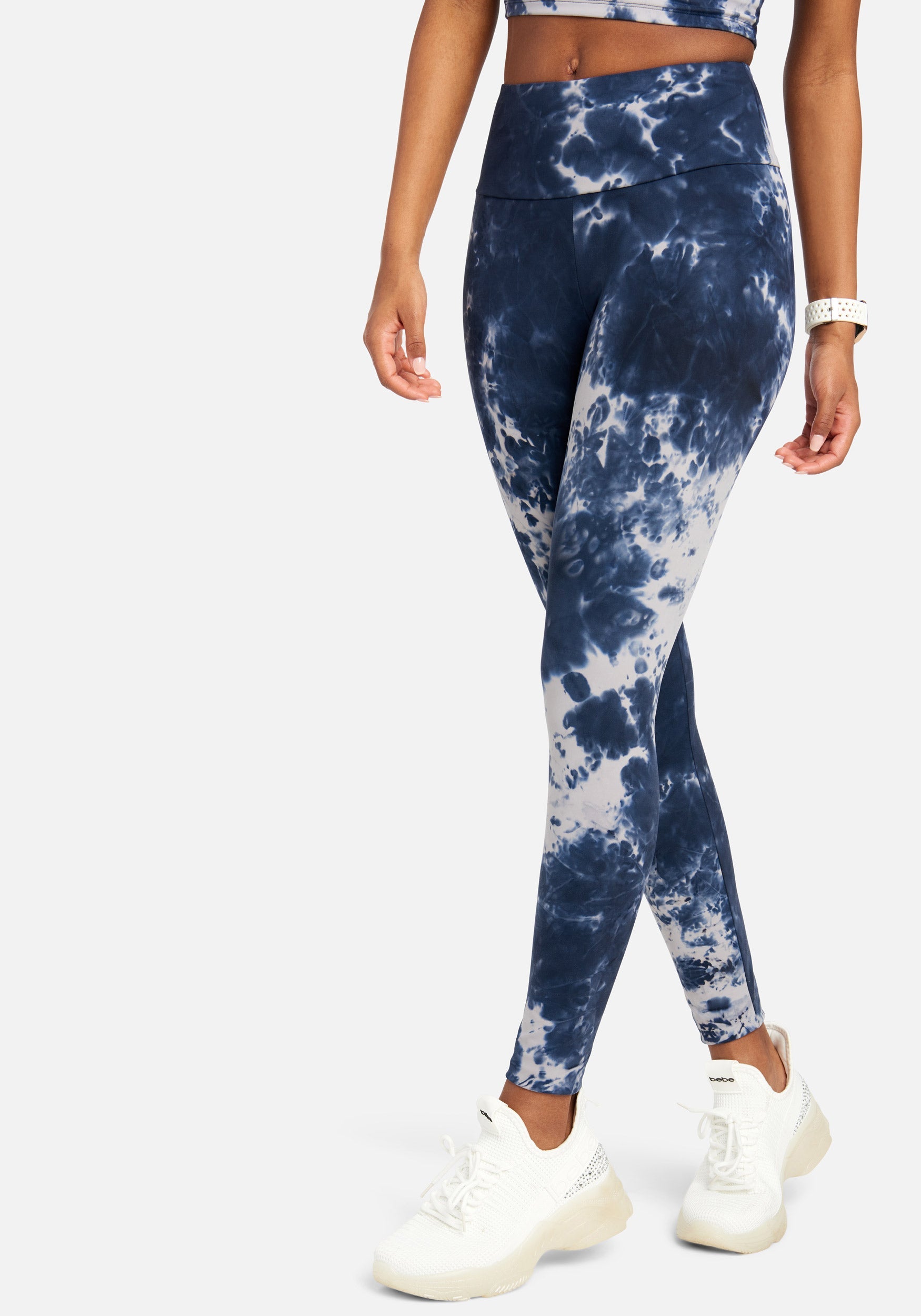  Apparel > Bottoms > Leggings-Bebe Logo Diamond Dye Legging