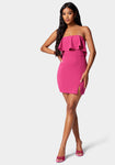 Sophisticated Strapless Hidden Back Zipper Short Bodycon Dress