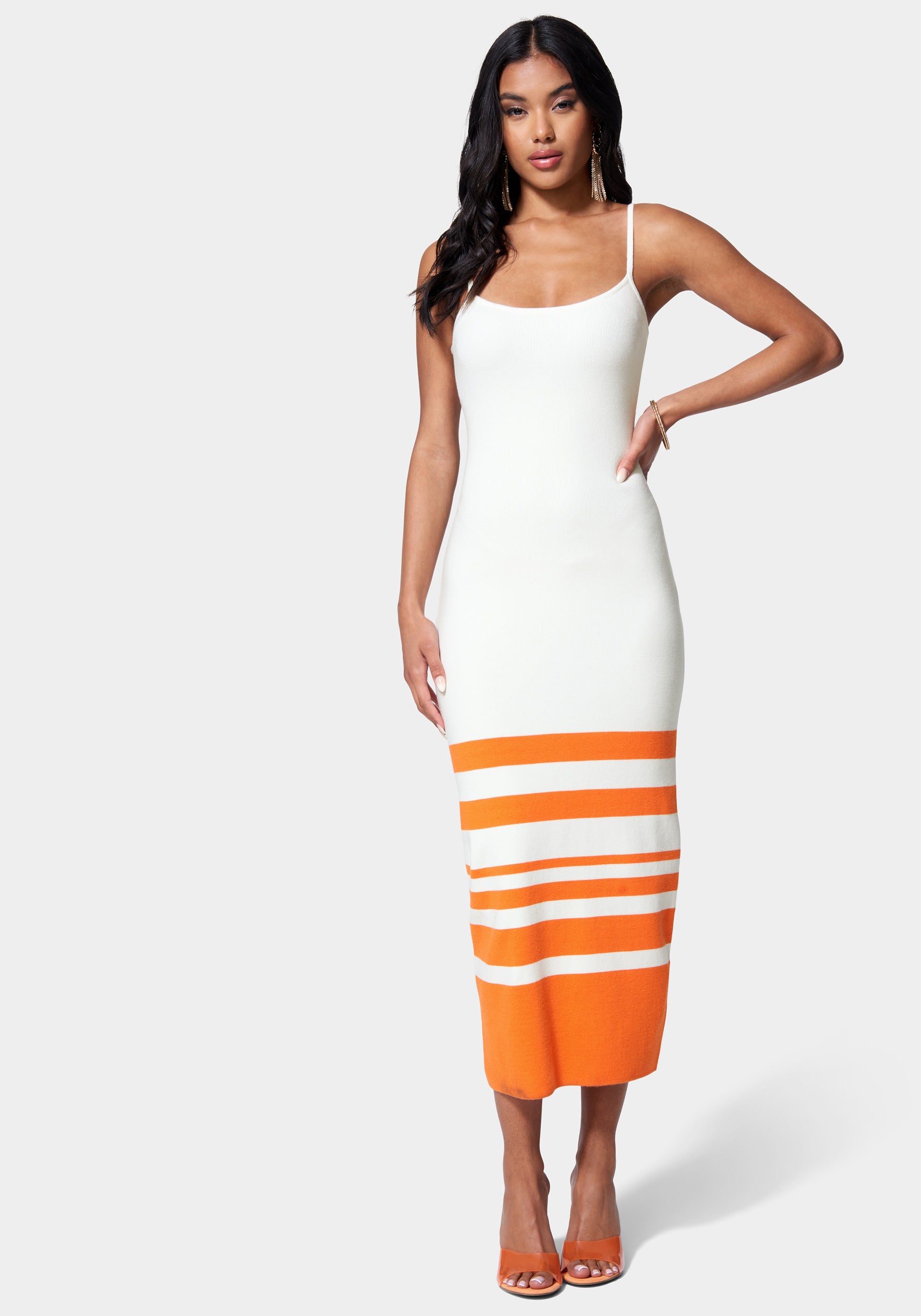  Accessories > Jewelry > Bracelets-Striped Midi Dress