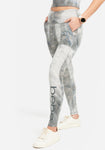 Womens Pocketed Tie Dye Print  Leggings by Bebe