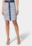 Tweed & Denim Tailored Skirt