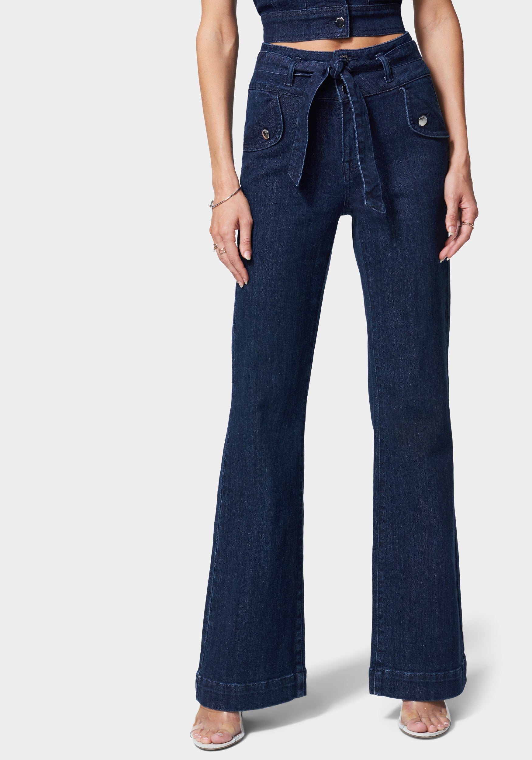  -Belted Wide Leg Jean