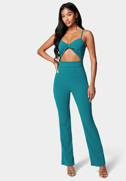 Cutout Hidden Back Zipper Jumpsuit