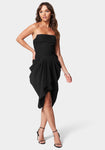 Strapless Gathered Dress by Bebe