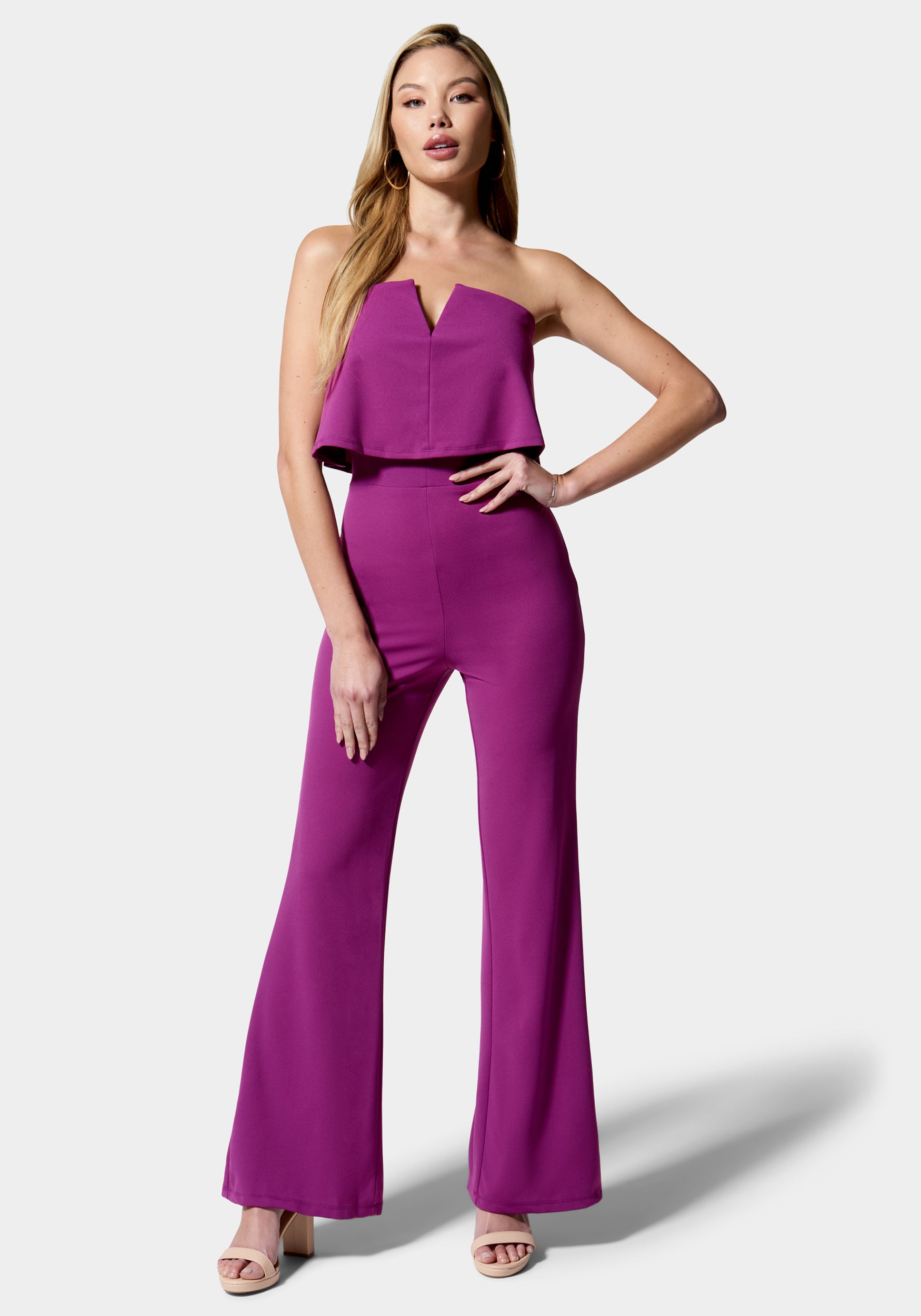 Wide Leg Halter Jumpsuit | bebe