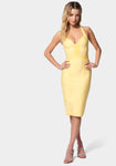 Sophisticated Halter Plunging Neck Bandage Dress by Bebe