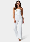 Strapless Back Zipper Jumpsuit