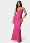 Strapless Hidden Back Zipper Bandage Dress