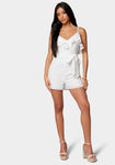 Cotton Romper With Ruffles