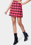 Multi Tweed High Waist Mini Skirt