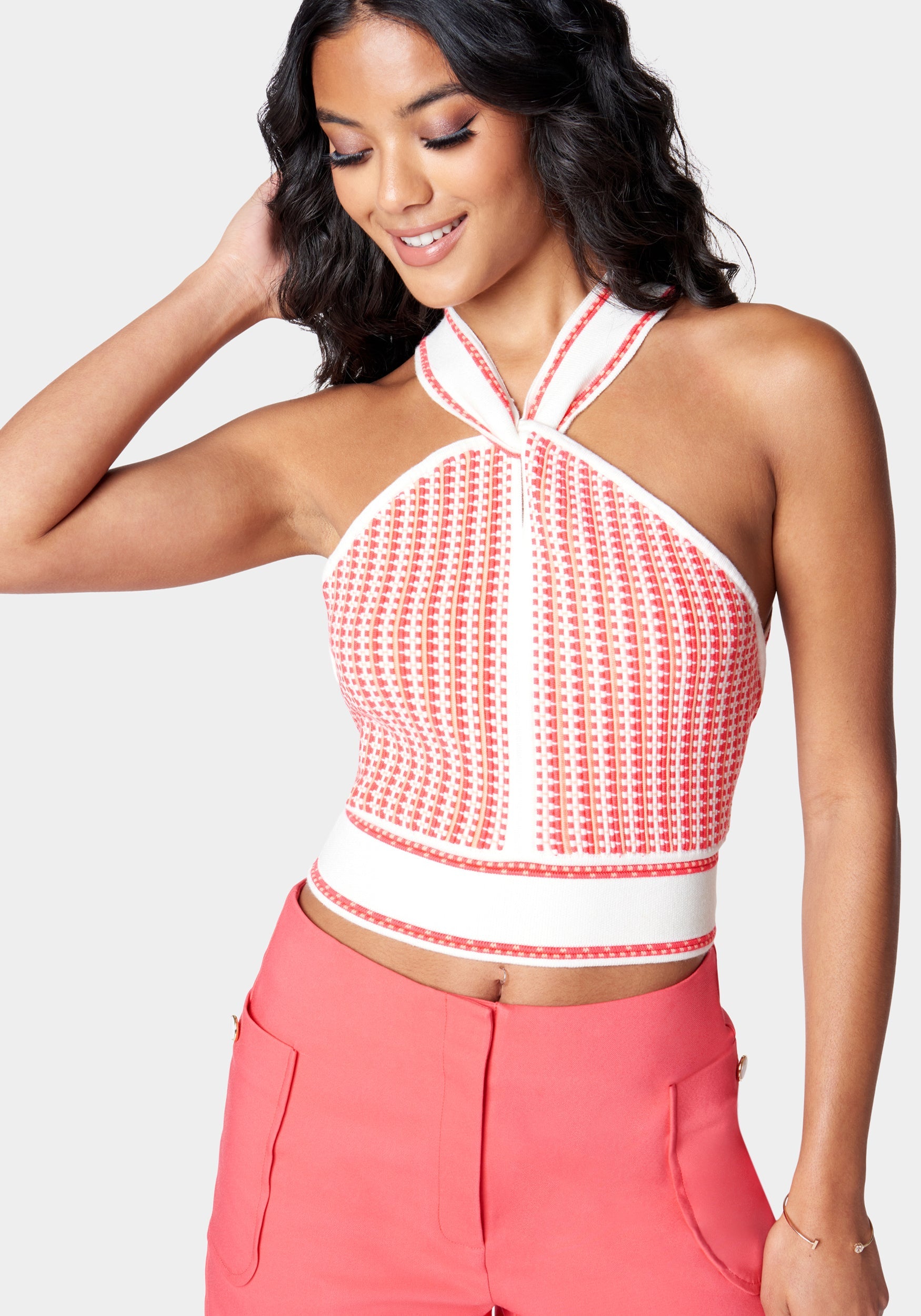 Multi Keyhole Halter Top