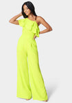 Asymmetric Beach Dress/Jumpsuit With Ruffles