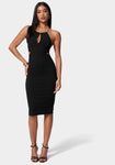 Halter Cutout Keyhole Bodycon Dress by Bebe