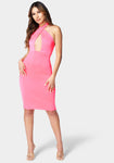 Cutout Halter Dress by Bebe