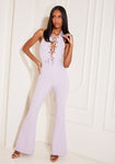 Lace-Up Sleeveless Jumpsuit