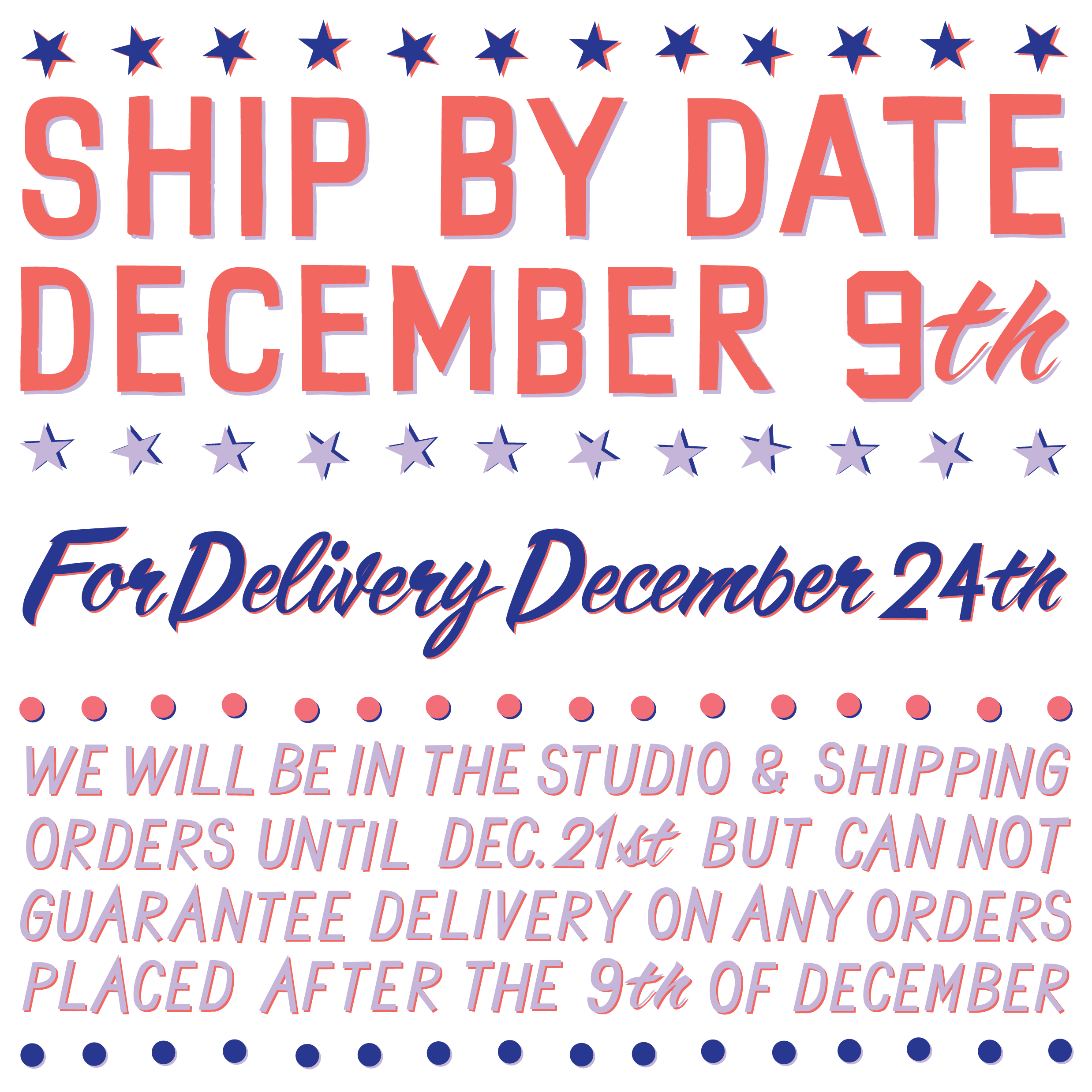 Ship by Dates 2023