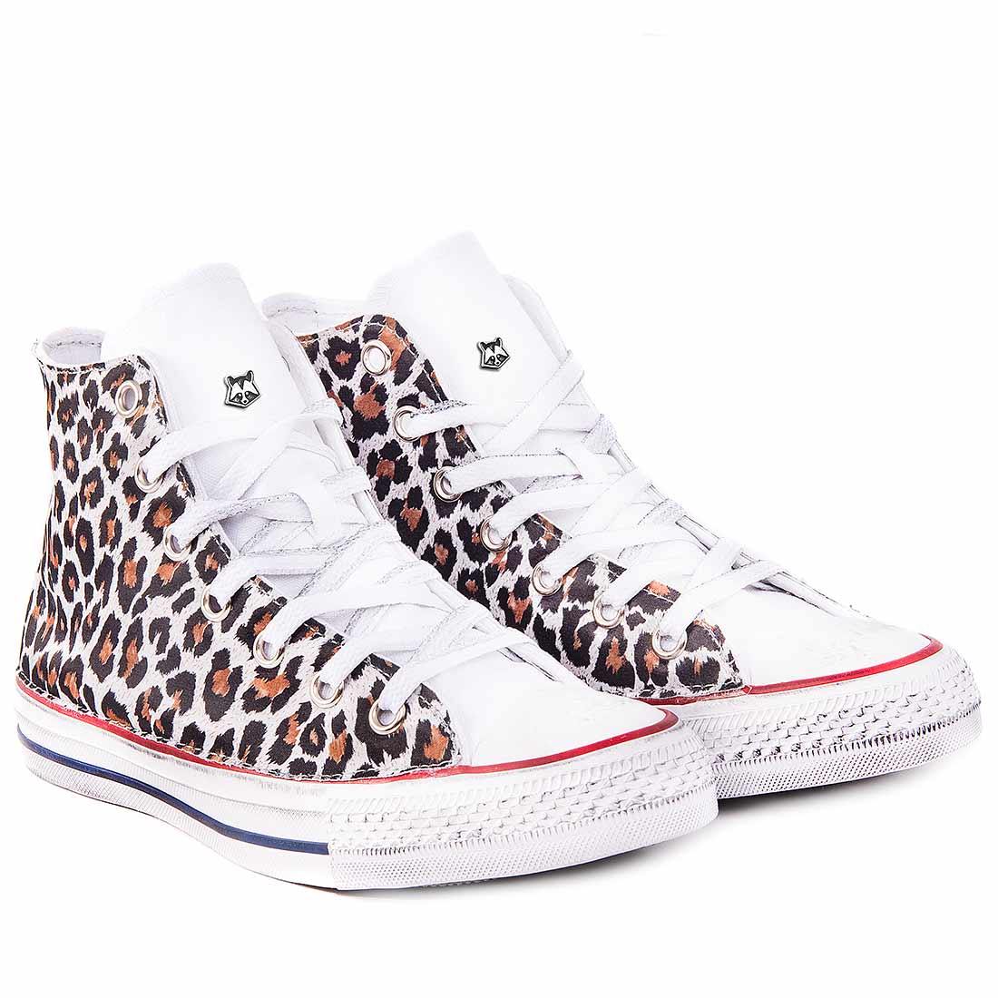 converse leopardate bianche testo