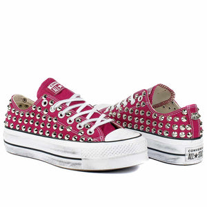 converse suola alta borchie