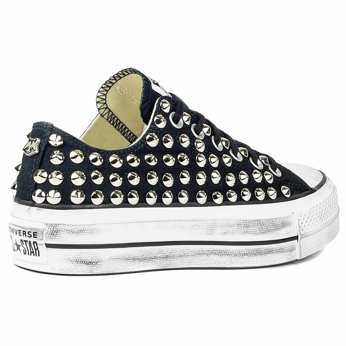 converse con zeppa nere