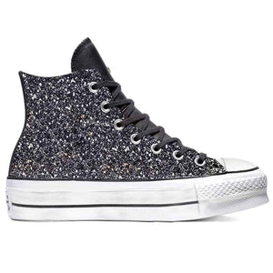 converse all star nere in pelle