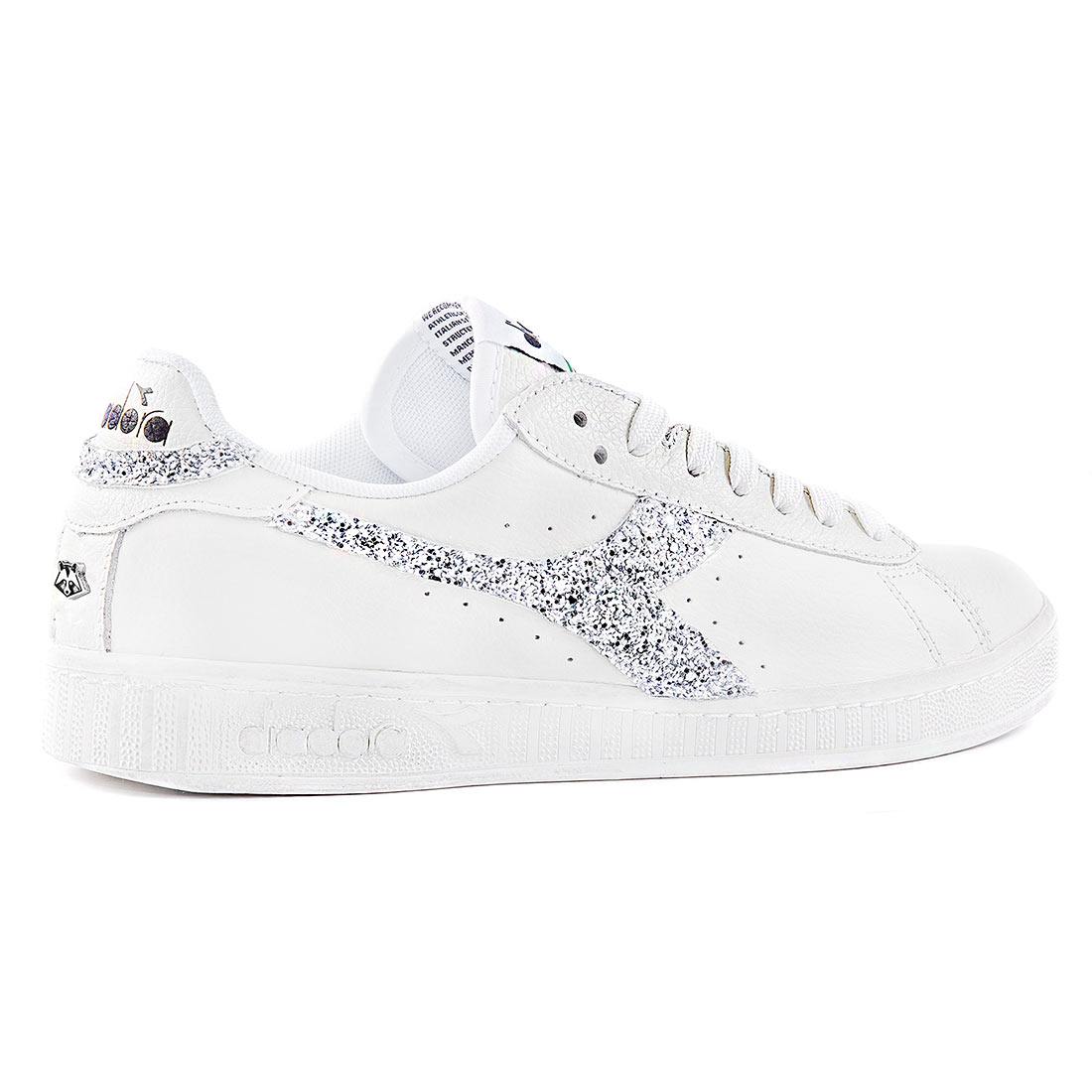 sneakers bianche con brillantini