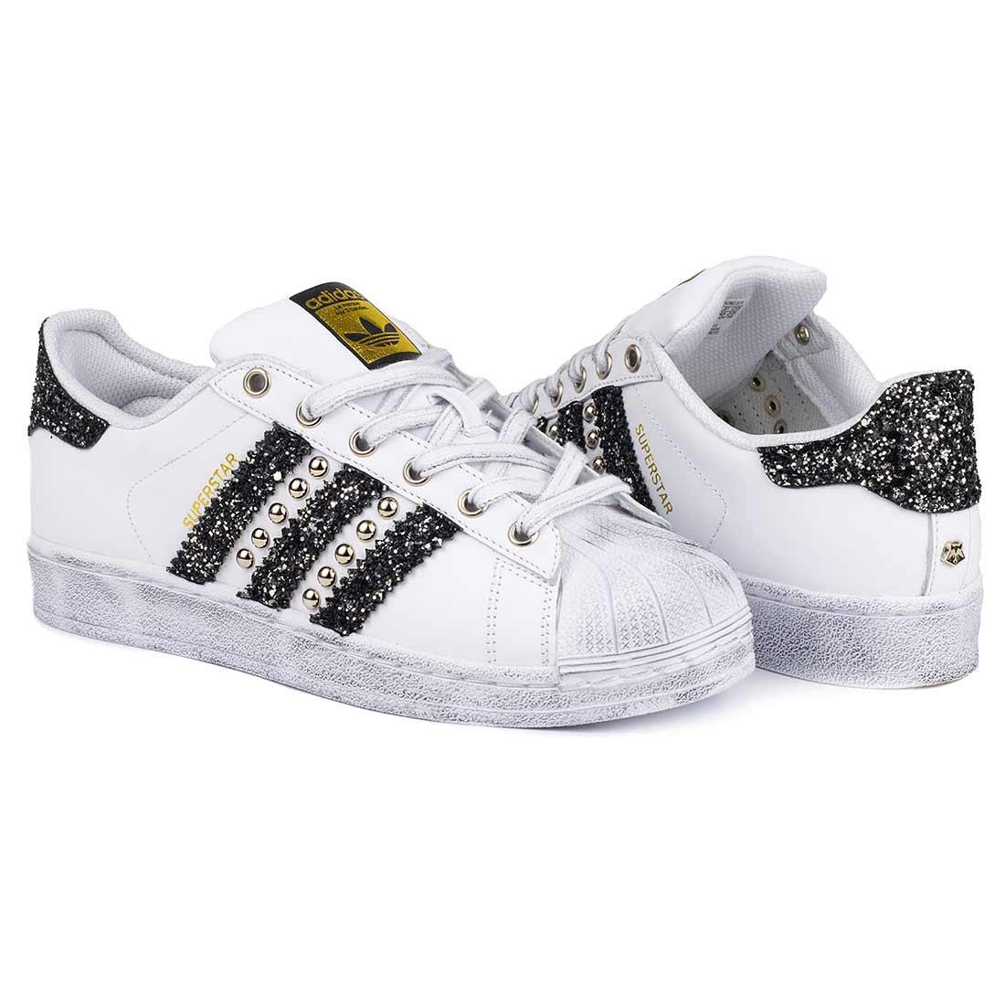 adidas nere brillantinate